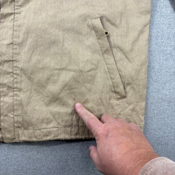 Vintage 90s Polo Ralph Lauren Lightweight Windbreaker Jacket Mens L Tan Church - Picture 6 of 13